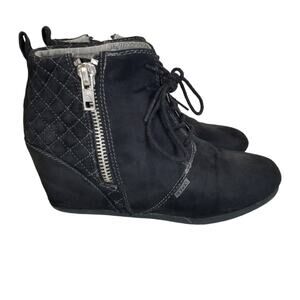 Bongo Shoes Kedzie Wedge ankle Bootie Black size 8.5